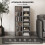 Homcom HOMCOM Set of 2 CD Storage Units with Adjustable Shelves, High Gloss Grey 3