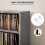 Homcom HOMCOM Set of 2 CD Storage Units with Adjustable Shelves, High Gloss Grey 6