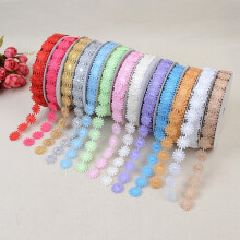 20 Yard Flower Lace Ribbon Pure Color Wedding Dress Belt Trim Sewing DIY Craft