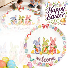 Easter Bunny Welcome Doormat (40/60/80cm) – Absorbent Non- Floormat