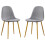 Charles Jacobs (Grey Fabric Chairs) Charles Jacobs White Square Ceramic Dining Table & 2 Designer Chairs Dining Set 5