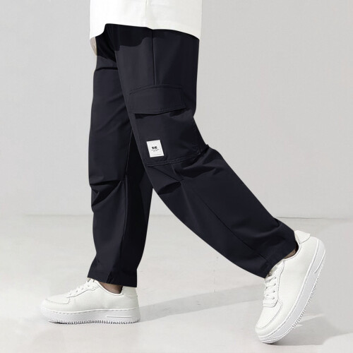 Εφηβικό Αγόρι Παντελόνι Baggy Cargo Ίσιο Φαρδιά Πόδια Ελαστική Μέση Καθημερινό 1