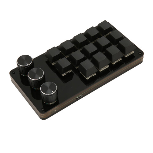 Macro Mechanical Keyboard with Adjustable Knob and Memory Function, One Handed Macro Mechanical Keyboard for Zooming and Parameter Adjustment, Mini 2