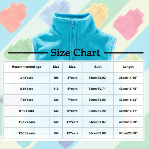 Παιδικό γιλέκο Sherpa Fleece για κορίτσια και αγόρια – Γιλέκο με επένδυση, τεχνητή 2