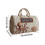 Bolsa de viagem acolchoada, bolsa de viagem retrô feita à mão para o dia a dia, bolsa de lona divertida para compras e trabalho (16*8*8 polegadas, 2