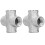 2Pcs 1/2in NPT 4-Way Pipe Adapter 304 Stainless 1
