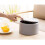 Simple Small Trash can Plastic Press Trash can with lid Trash can Desktop Small Trash can for Home use Practical (Grey) 4