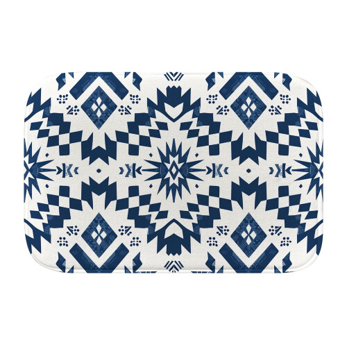 Bohemian Style243Αντιολισθητικό χαλί μπάνιου με αφρό μνήμης: Απορροφητικό, στεγνώνει 2
