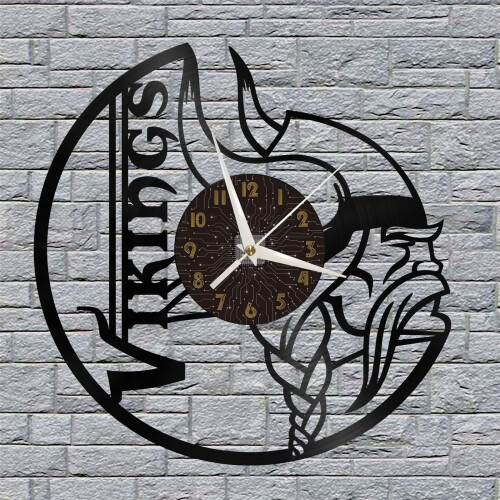 Ρολόι τοίχου με δίσκους βινυλίου Vikings για διακόσμηση κουζίνας, δώρο για τον 2