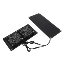 10W Solar Exhaust Fan for Greenhouse & Shed - Double Blade Ventilation