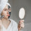 Handheld Mirror Oval Makeup Assistance 1Set 5