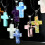 Collier pendentif croix en agate polyvalent avec cordon en cuir 7