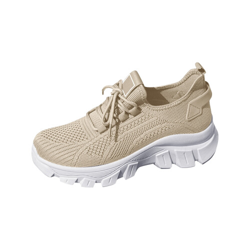 Baskets basses blanches à lacets en maille pour femmes Willtoo 1
