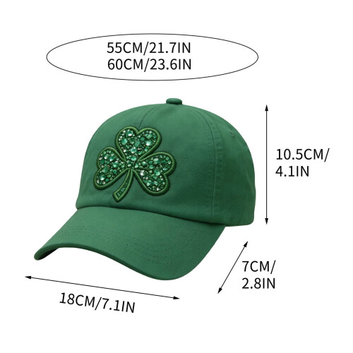 Bunny Home Decor Lucky Clover Baseball Cap Green 1