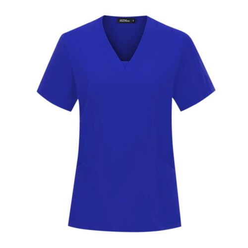 Black Scrubs Set for Women Solid Loose Ankle Cuff Pants 2