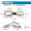 1 Pack Hidden Hinges for Cabinet Doors Frameless, Concealed Cabinet Hinges, Surface Mount Hinges 6