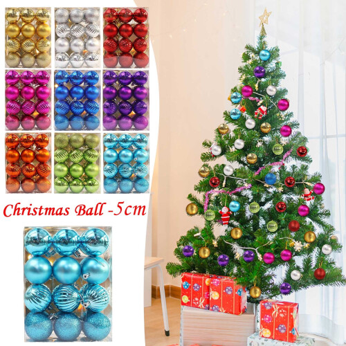 Weihnachtskugeln, bruchsicher, 24er-Packung, 5 cm 2