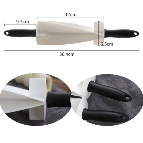 Pastry Baking Roller, Non-Stick Dough Cutter For Home Kitchen Baking Tool, Adjustable Blade Roller Pin With Scale Design For Measuring Dough Width 2