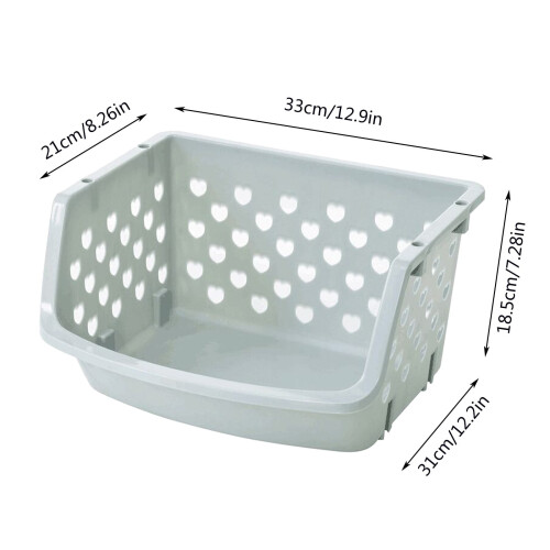 Stackable Storage Bins for Pantry 1 Pack Small Open Front Storage Bins, For Organizing Food, Kitchen, and Bathroom Essentials (Green) 1