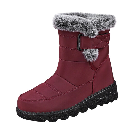 Γυναικείες μπότες χιονιού Willtoo Pu αδιάβροχες Winter Plus Velvet αντιολισθητικές ζεστές 2