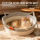 Cat Instinct Basket Hand-Woven Cotton Rope Bed with 6