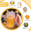 Double-layer plastic beer mug with handle freezer-safe 400ml 6