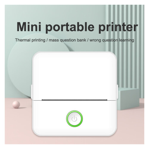 Mini HD Portable Label Thermal Printer Endurance Bluetooth Printer for Student Error Title Note 1