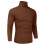 Pull homme uni à col montant et manches longues 4