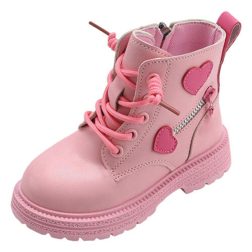 Children's Boots, Single Boots, British Sequin Strap, Side Zipper Short Boots 1