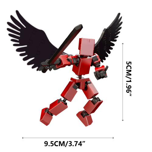 Σετ Φιγούρων Δράσης T13 – Titan13Robot, Τρισδιάστατα Εκτυπωμένο & Αρθρωτό, Lucky13Gift για 1