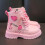 Children's Boots, Single Boots, British Sequin Strap, Side Zipper Short Boots 3