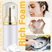 10 StüCk 60 Ml Kunststoff-Reise-Schaumseifenspender, -Leere SchäUmende FlüSsigseifen-Pumpflaschen, Wimpernreiniger-Flaschen