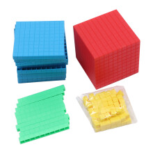Base Ten Blocks Classroom Set, Plastic, Hands-On Math Learning Tools