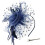 Γυναικείο καπέλο Fascinator σε μπλε σκούρο χρώμα – Λουλούδι, πλέγμα, κορδέλες και 2