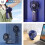 Folding fan USB-C 2 in 1 folding neck hanging handheld small fan 7