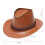 Καπέλο Cowboy Ενηλίκων Μόδας Αντηλιακή Προστασία Στερεό Western Καπέλο Cowboy Δερμάτινο 2