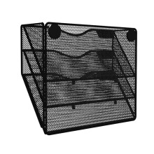 3 Tier Magnetic File Holder No Drilling No Mounting Magazine Organizer Cabinets Mail Folder for Refrigerator Office