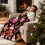 Κουβέρτα King King Gingerbread Man & Candy Cane Throw – Μαλακό, βελούδινο κάλυμμα καναπέ για όλες τις 5