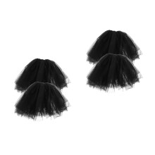 2Paren Afneembare Zwarte Tulle Bruidspofmouwen Feest En Bruiloft