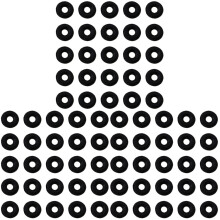 300Pcs Black Rubber Stopper Rings Durable DIY Jewelry Making Supplies