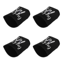 4Pcs Reusable Beer Can Sleeves Black Cloth Insulated Cold Drink Covers