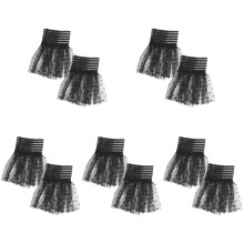 5Pairs Elegant Black Lace Wrist Gloves Soft Mesh Dress Accessories