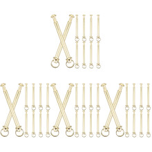 40Sets Golden Iron Folding Fan Repair Rivets Durable Fan Assembly Pins