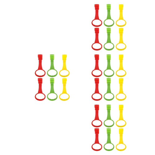 24Pcs Pull Up Rings Plastic Assorted Colors Motor Skill Aid