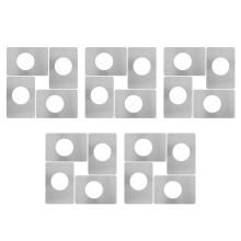 20Pièces Plaque De Réparation De Porte Inox Argent Pour Serrures Bois