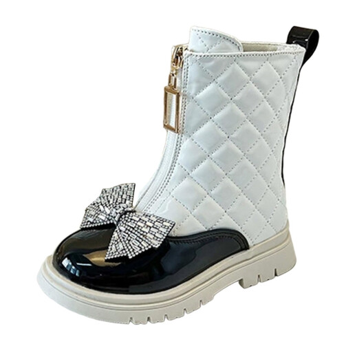 Children's Boots Single Boot British Princess Bow Zipper Short Boots 1