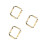 3Pcs Golden Stainless Steel Watch Frame Replacement for 1