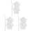 3Pcs Clear Glass Bear Cups Practical Beverage Mugs for Home Use 1