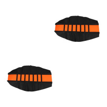 2Pcs Wear-Resistant Orange Motocross Seat Cover PVC Cushion Protector