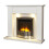 Adam Adam Avila White Marble Fireplace with Amara Electric Fire in Brushed 7
